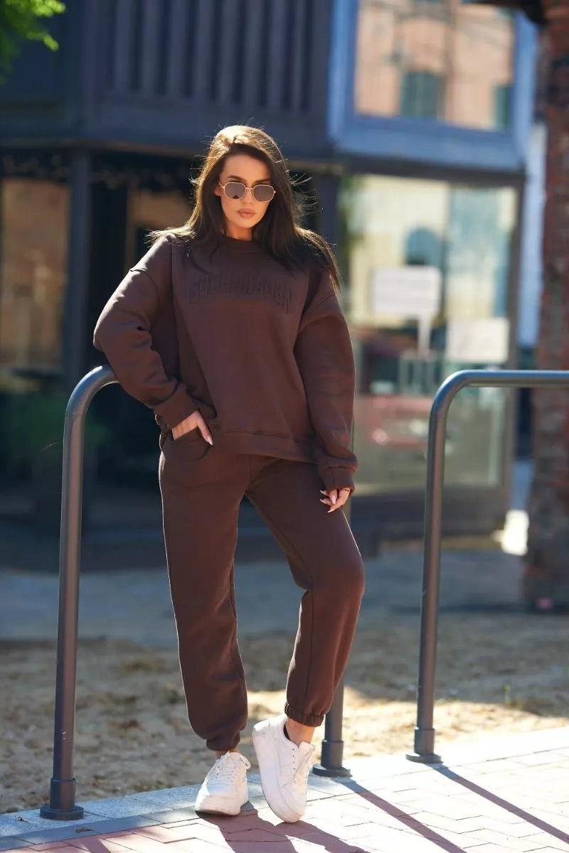 Moteriškas tamsiai rudas komplektas Copenhagen