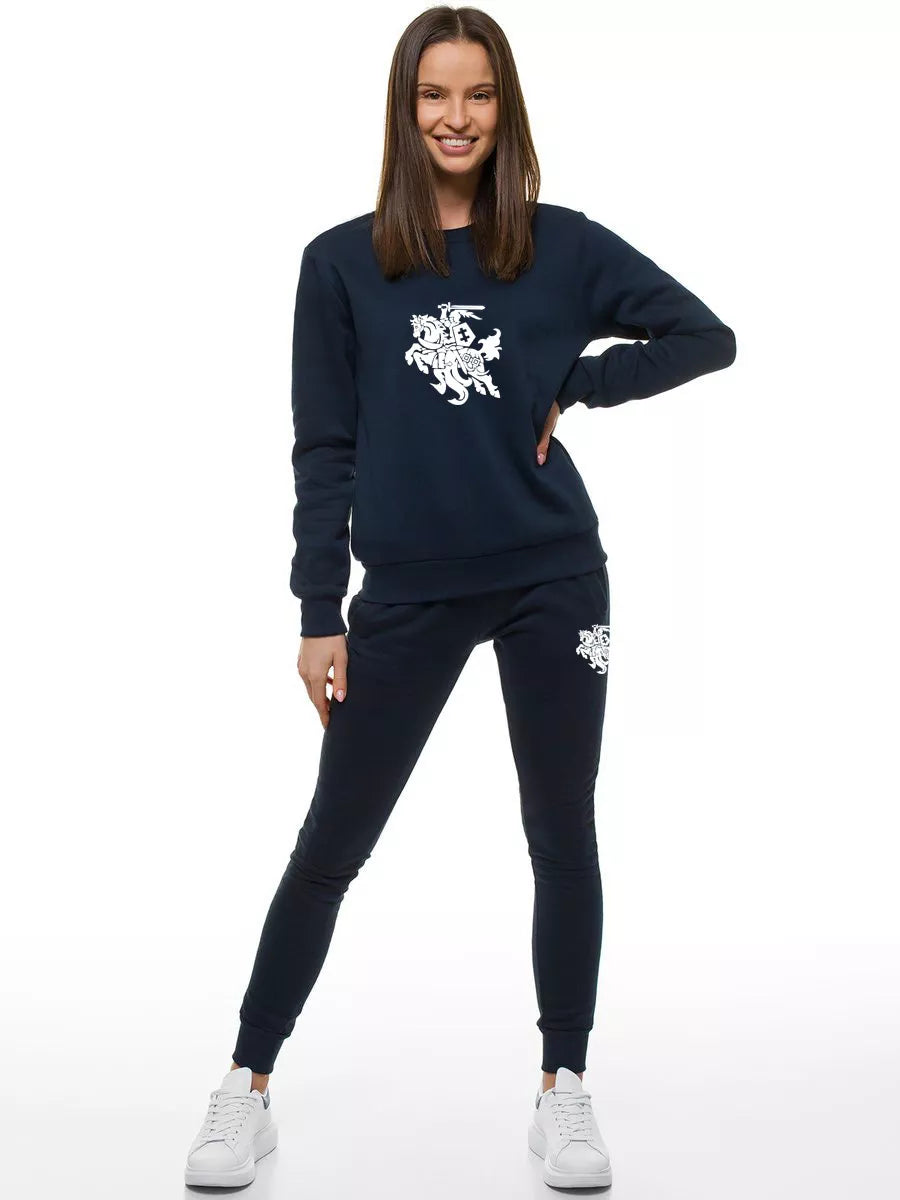 Moteriškas tamsiai mėlynas komplektas Vytis