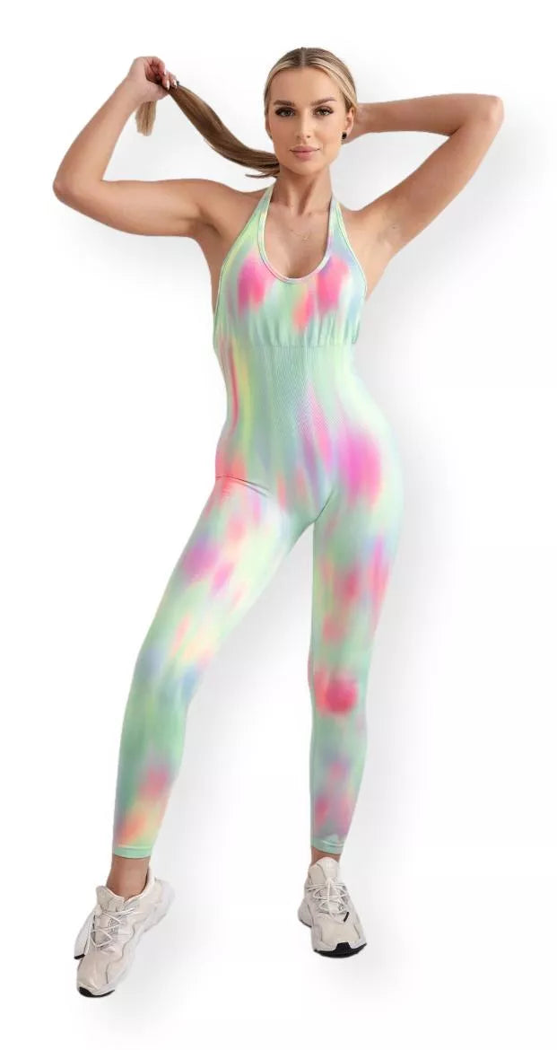 Moteriškas žalias kombinezonas Slimy