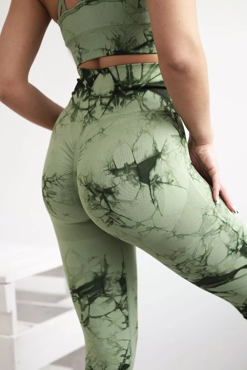 Moteriškas žalias komplektas Push Up