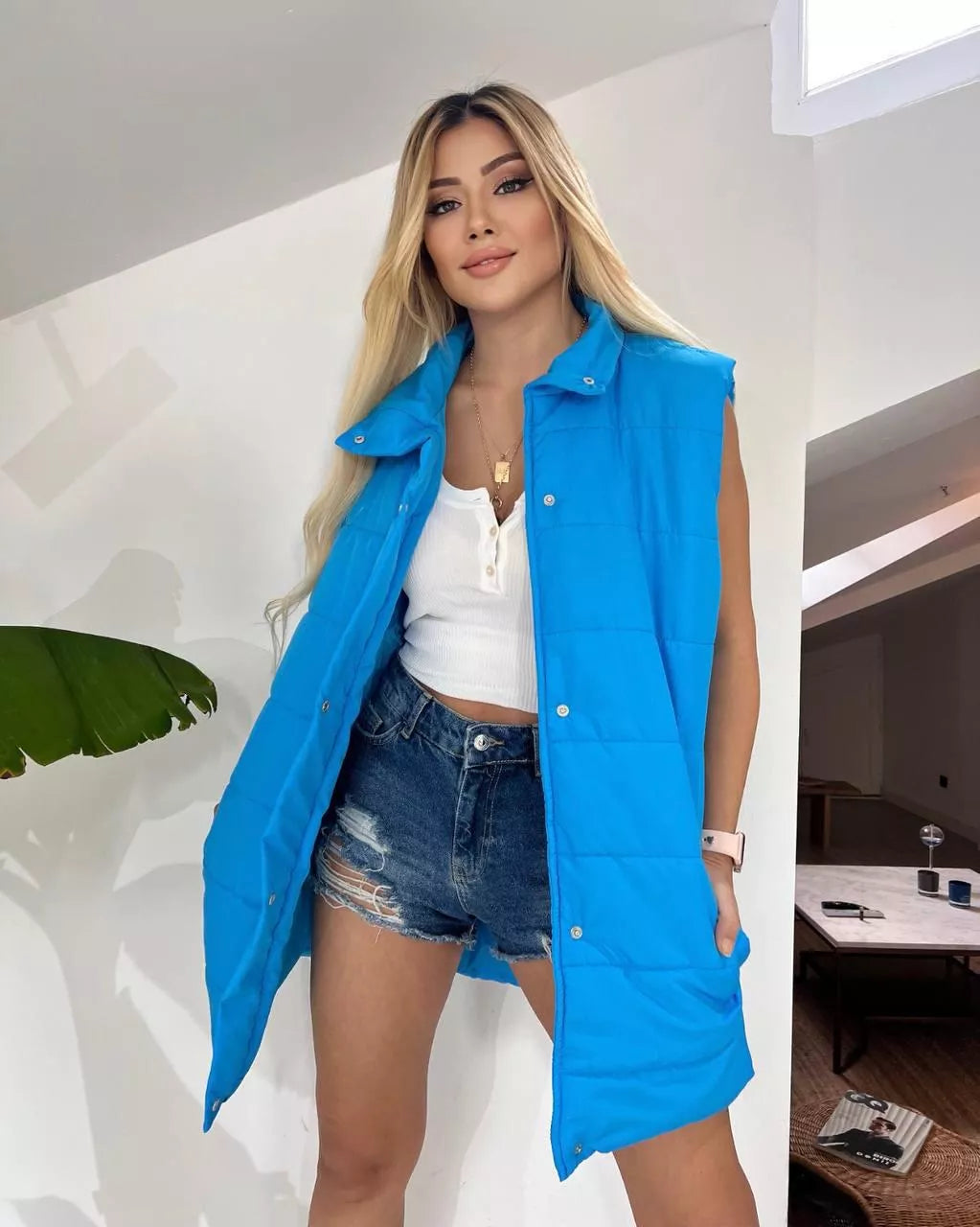 Mėlyna moteriška liemenė Lilit