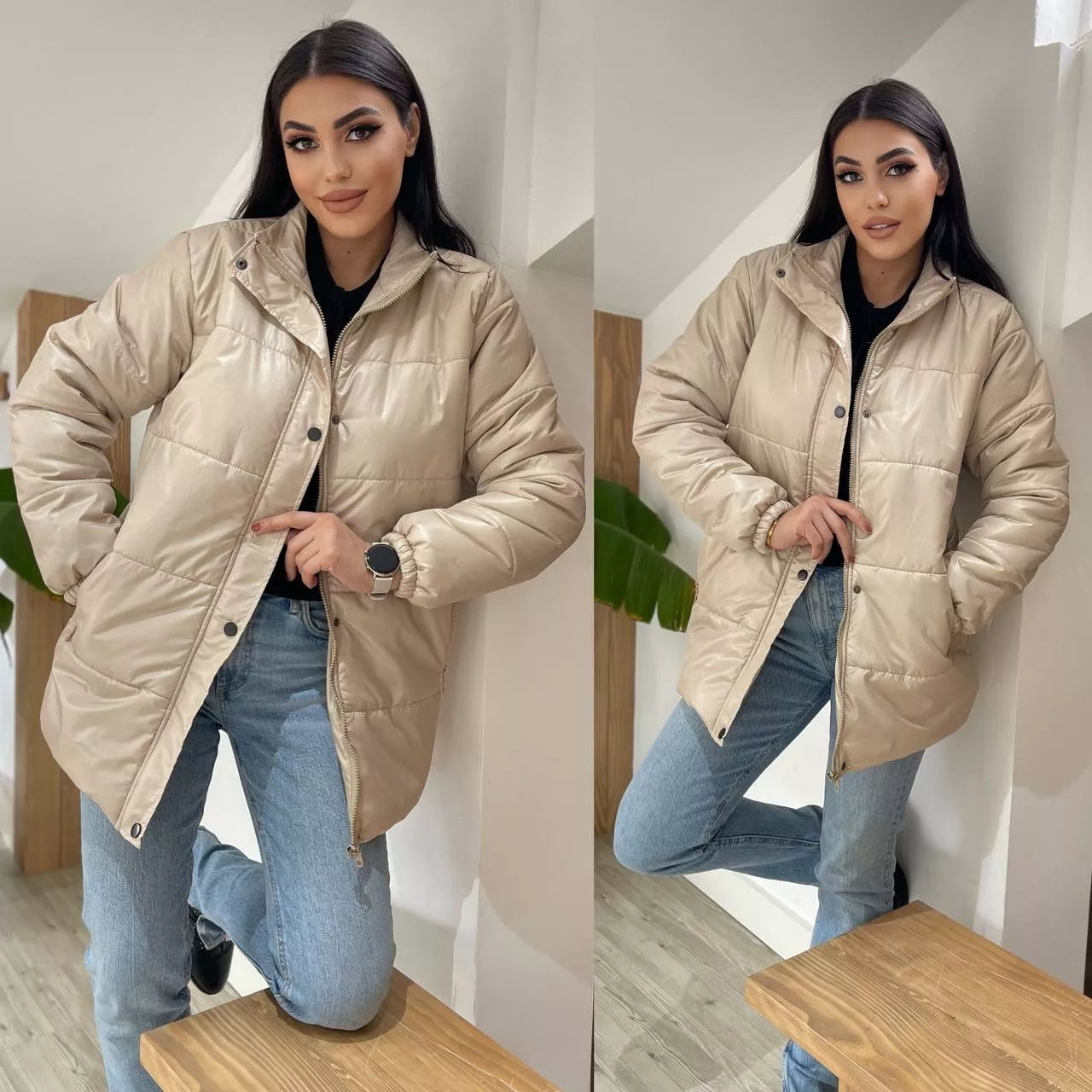 Stilinga moteriška rusva striukė Gebor