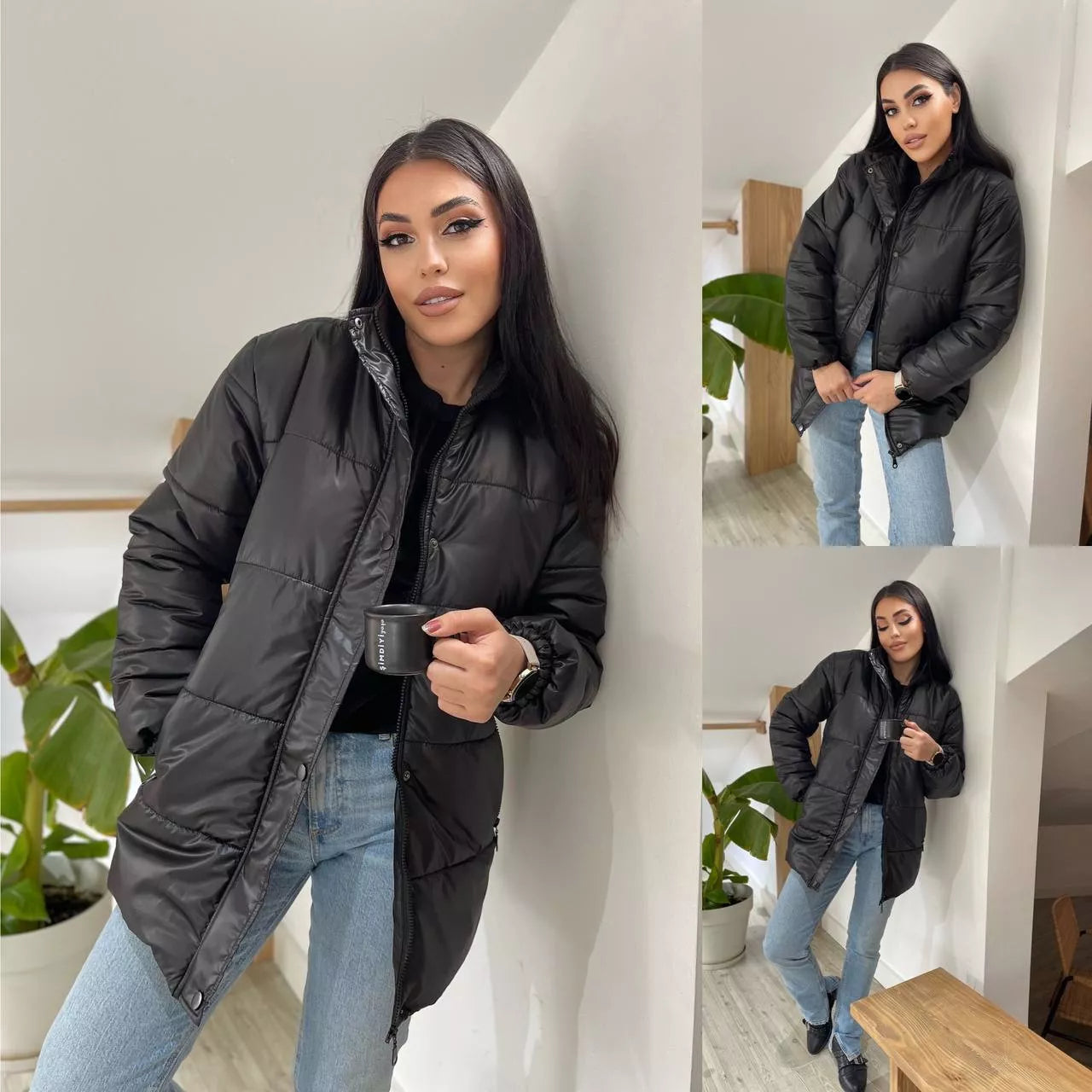 Stilinga moteriška juoda striukė Gebor