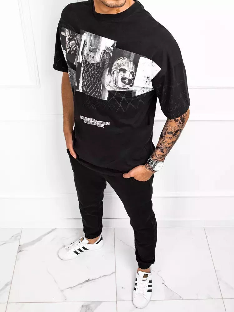 Marškinėliai vyrams juodos spalvos Tiron