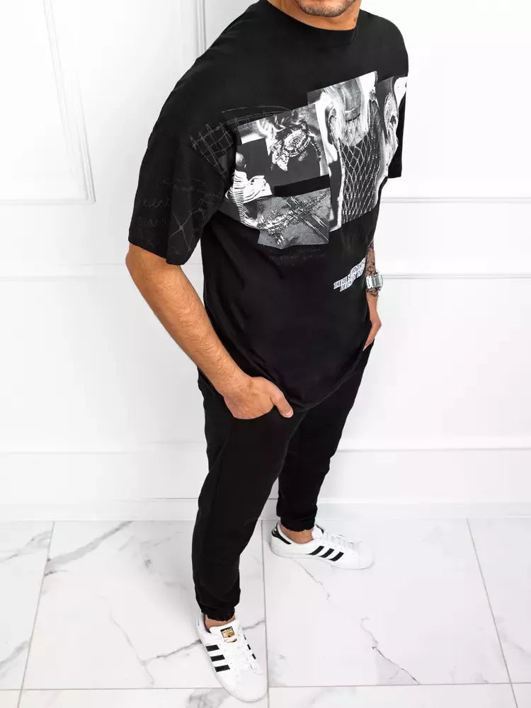 Marškinėliai vyrams juodos spalvos Tiron