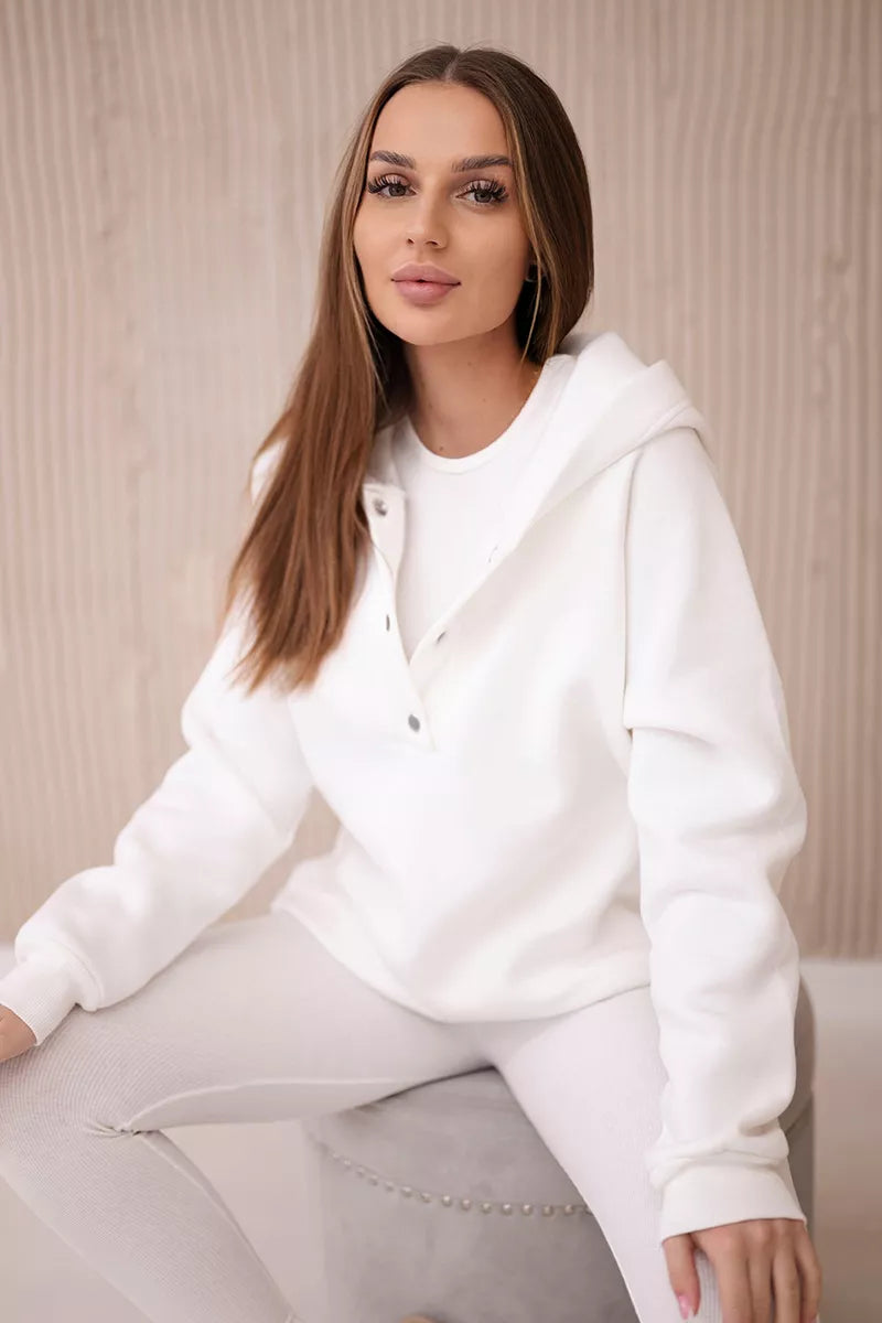 Trijų dalių moteriškas baltas komplektas Sitin