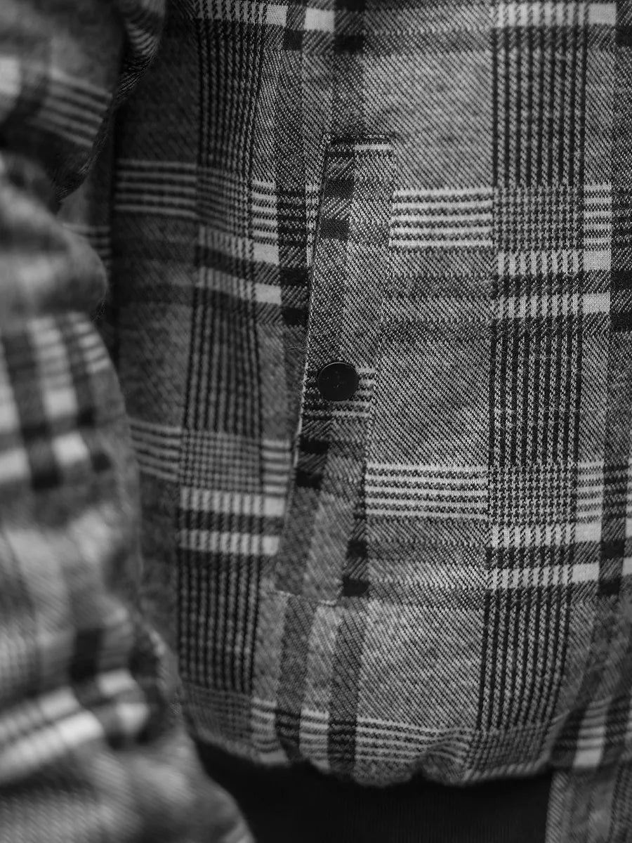 Tamsiai pilka marškinių tipo vyriška striukė su gobtuvu Rori