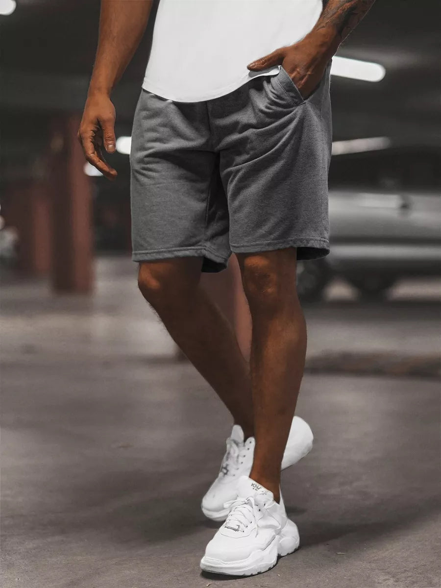 Tamsiai pilki vyriški sportiniai šortai Saravi