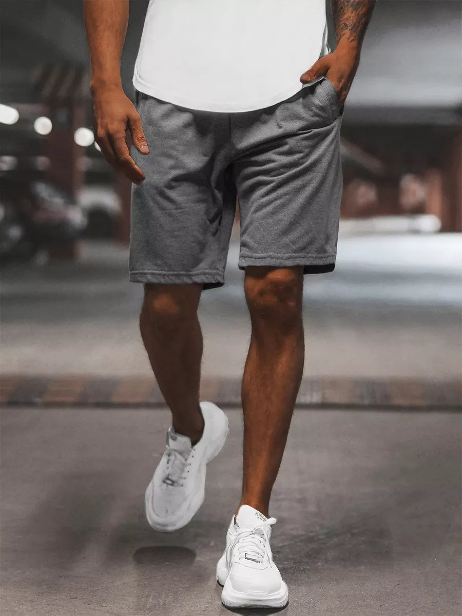 Tamsiai pilki vyriški sportiniai šortai Saravi