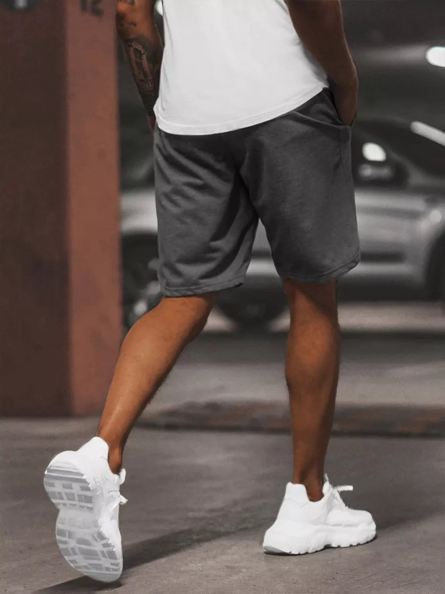 Tamsiai pilki vyriški sportiniai šortai Saravi