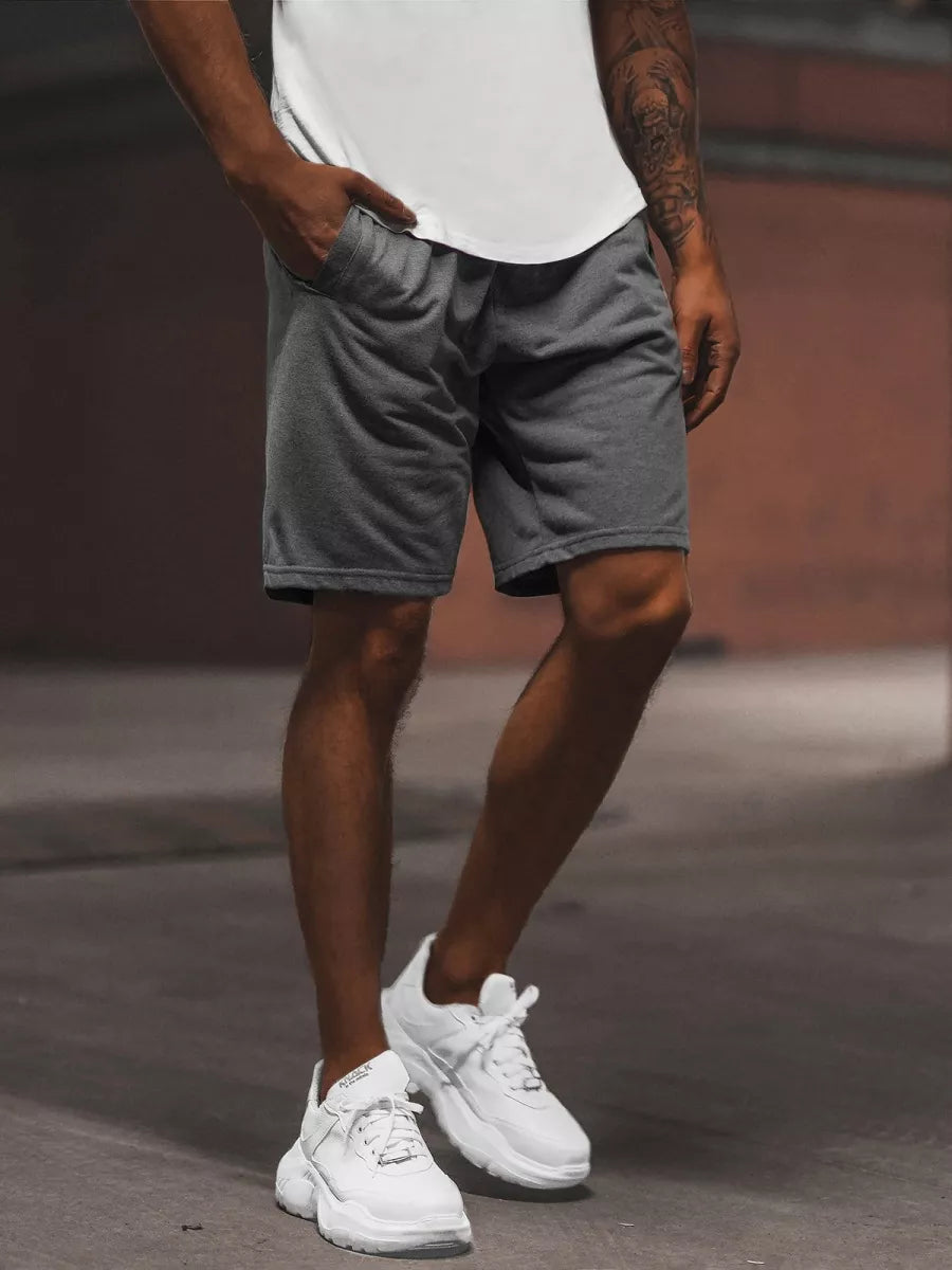 Tamsiai pilki vyriški sportiniai šortai Saravi