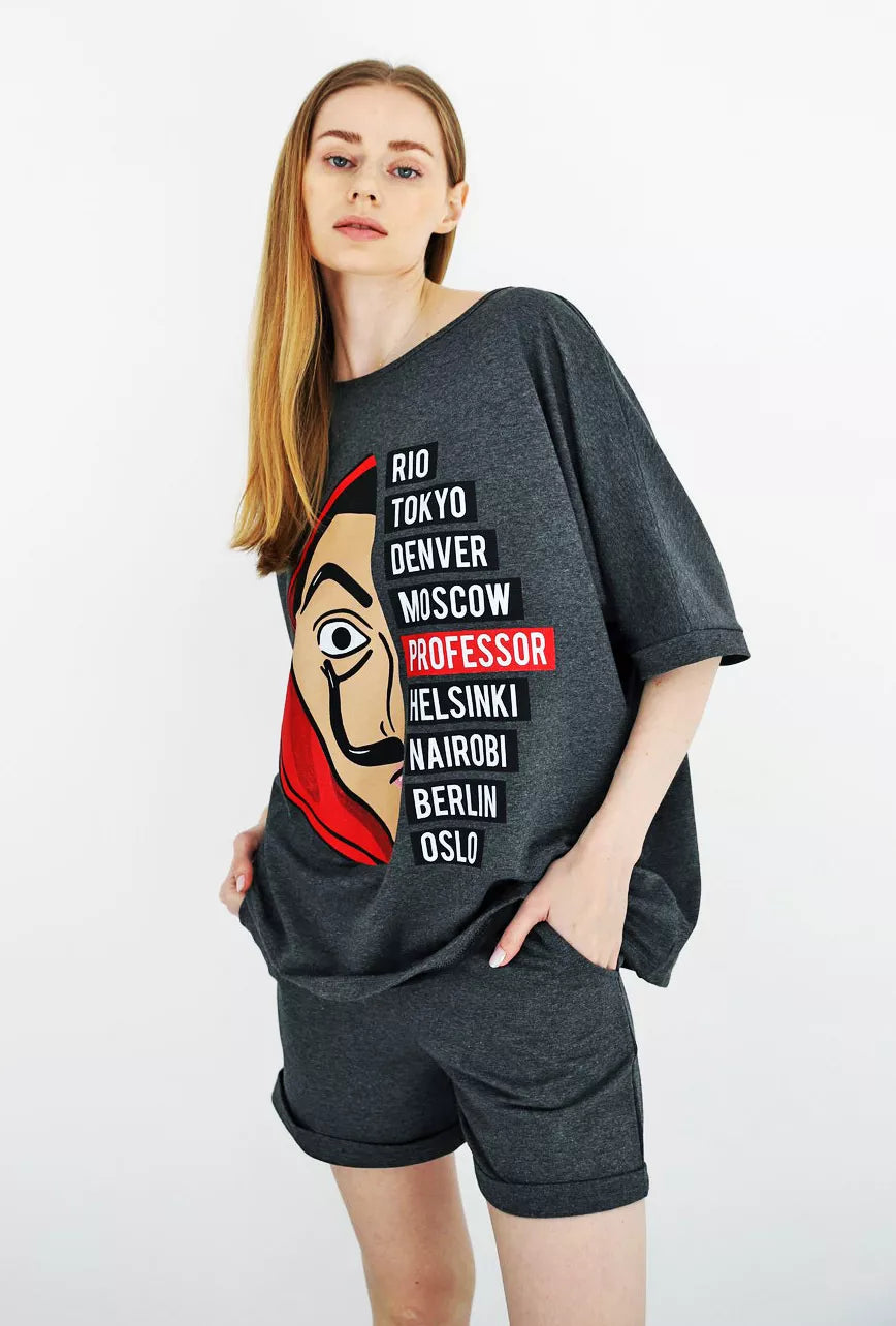 Tamsiai pilkas moteriškas komplektas Vendetta