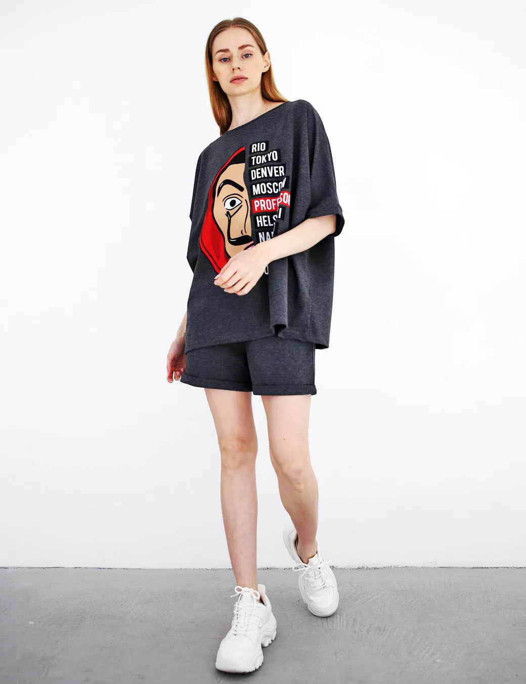 Tamsiai pilkas moteriškas komplektas Vendetta