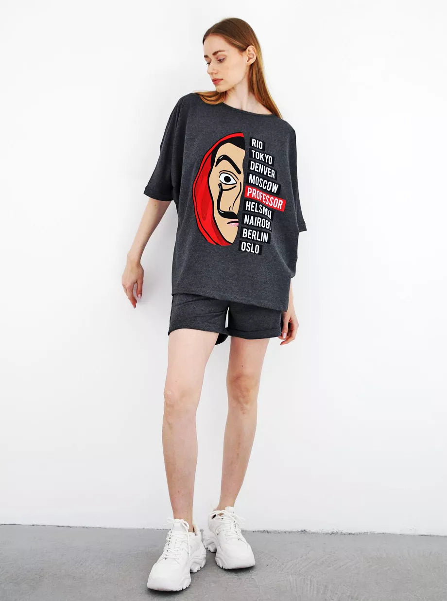 Tamsiai pilkas moteriškas komplektas Vendetta