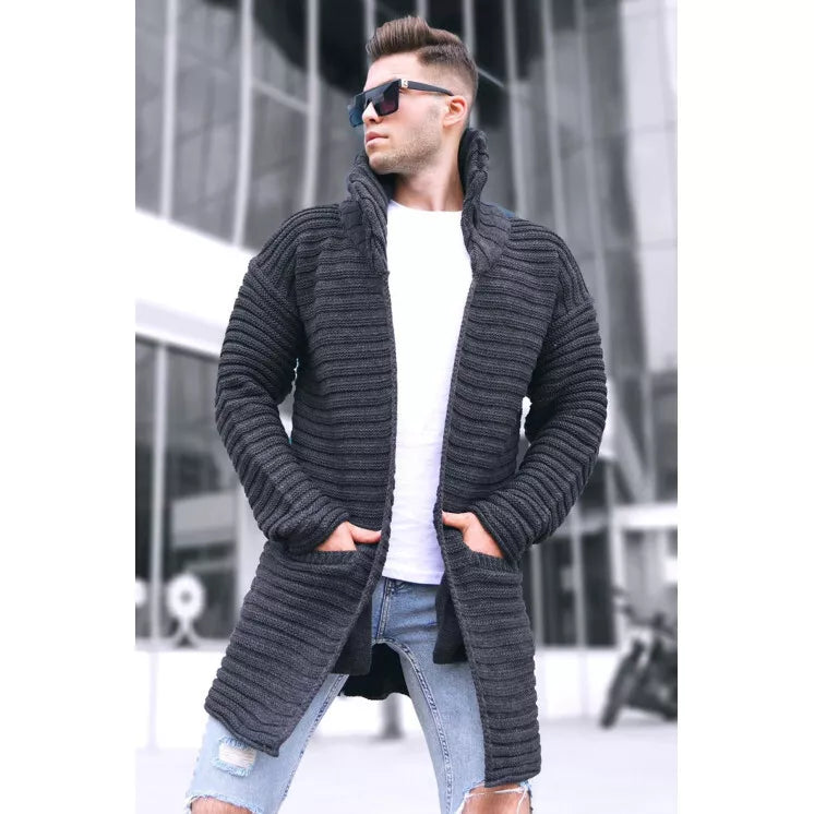 Tamsiai pilkas vyriškas megztinis Hira