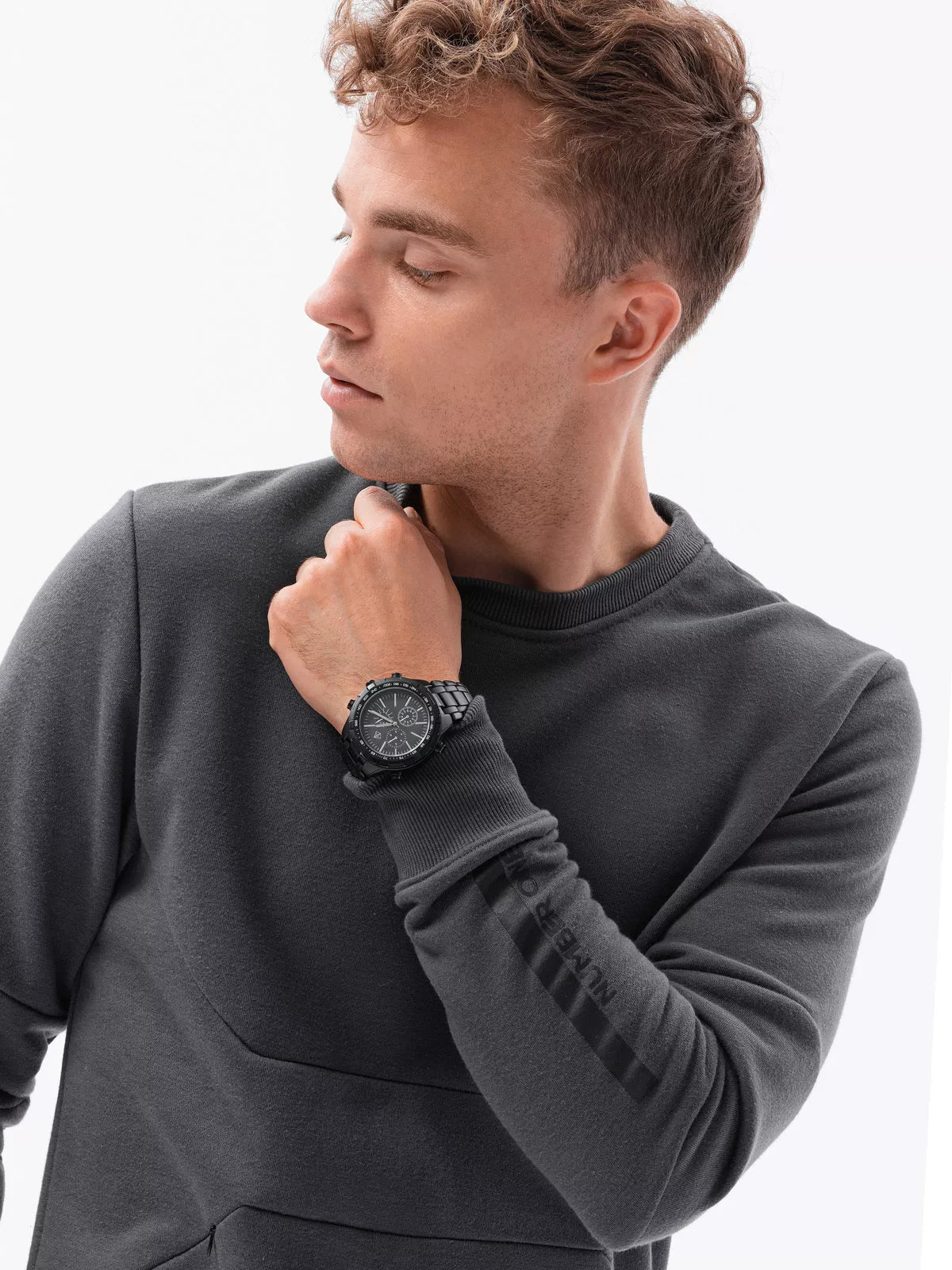 Tamsiai pilkas vyriškas džemperis Inor