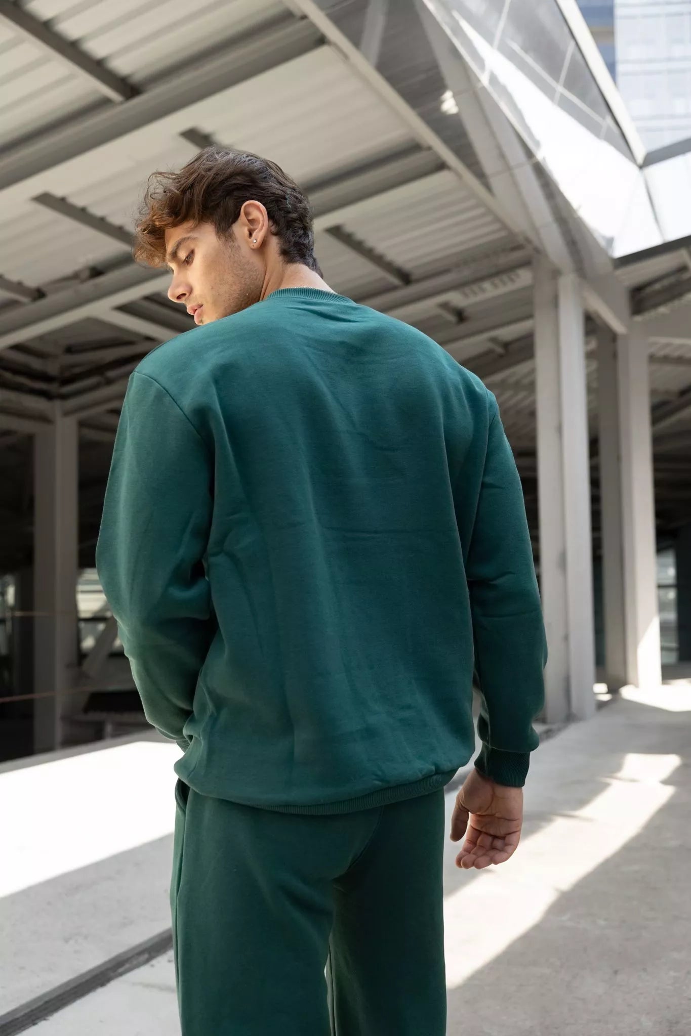 Tamsiai žalias vyriškas komplektas Lipo