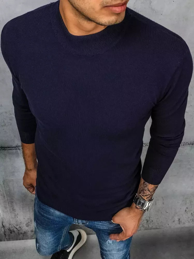 Tamsiai mėlynas vyriškas megztinis Zamol