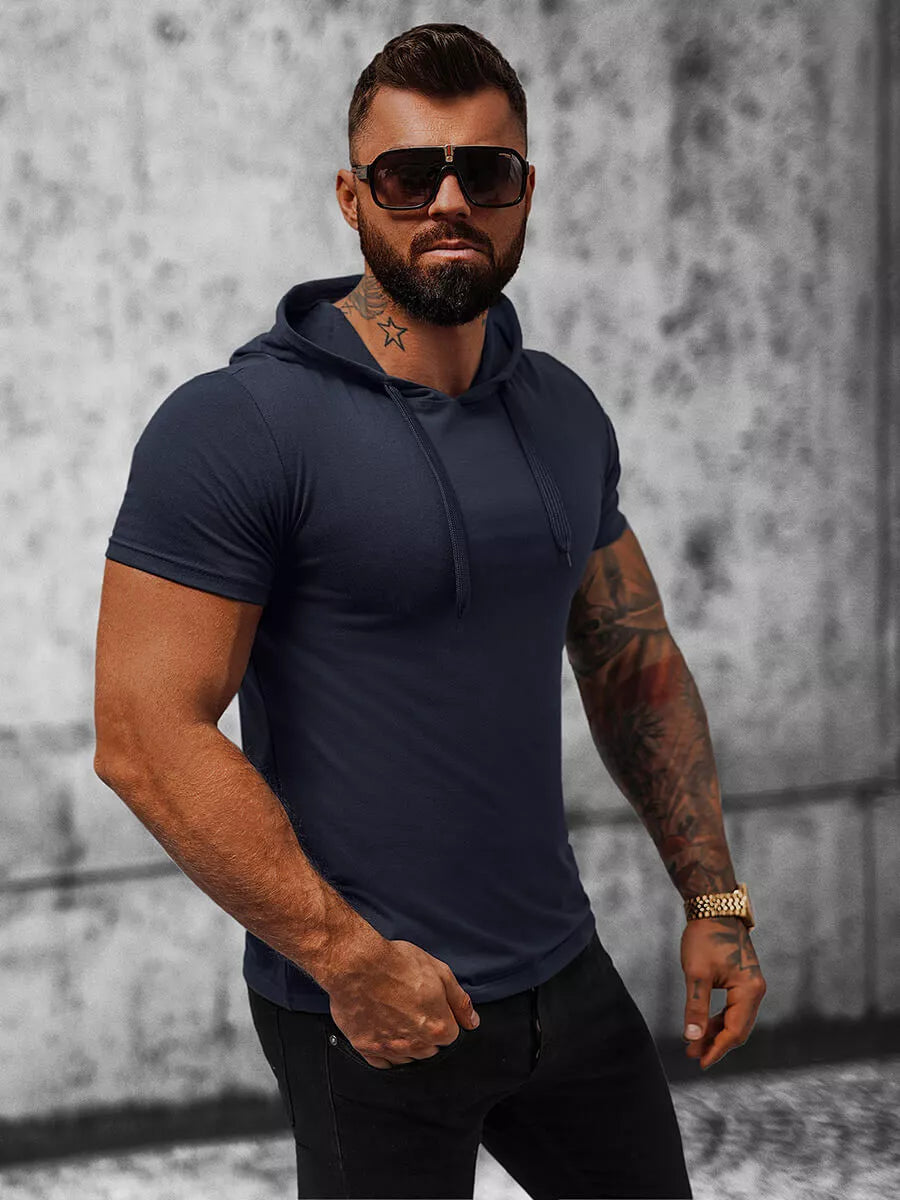 Tamsiai mėlyni vyriški marškinėliai Remer