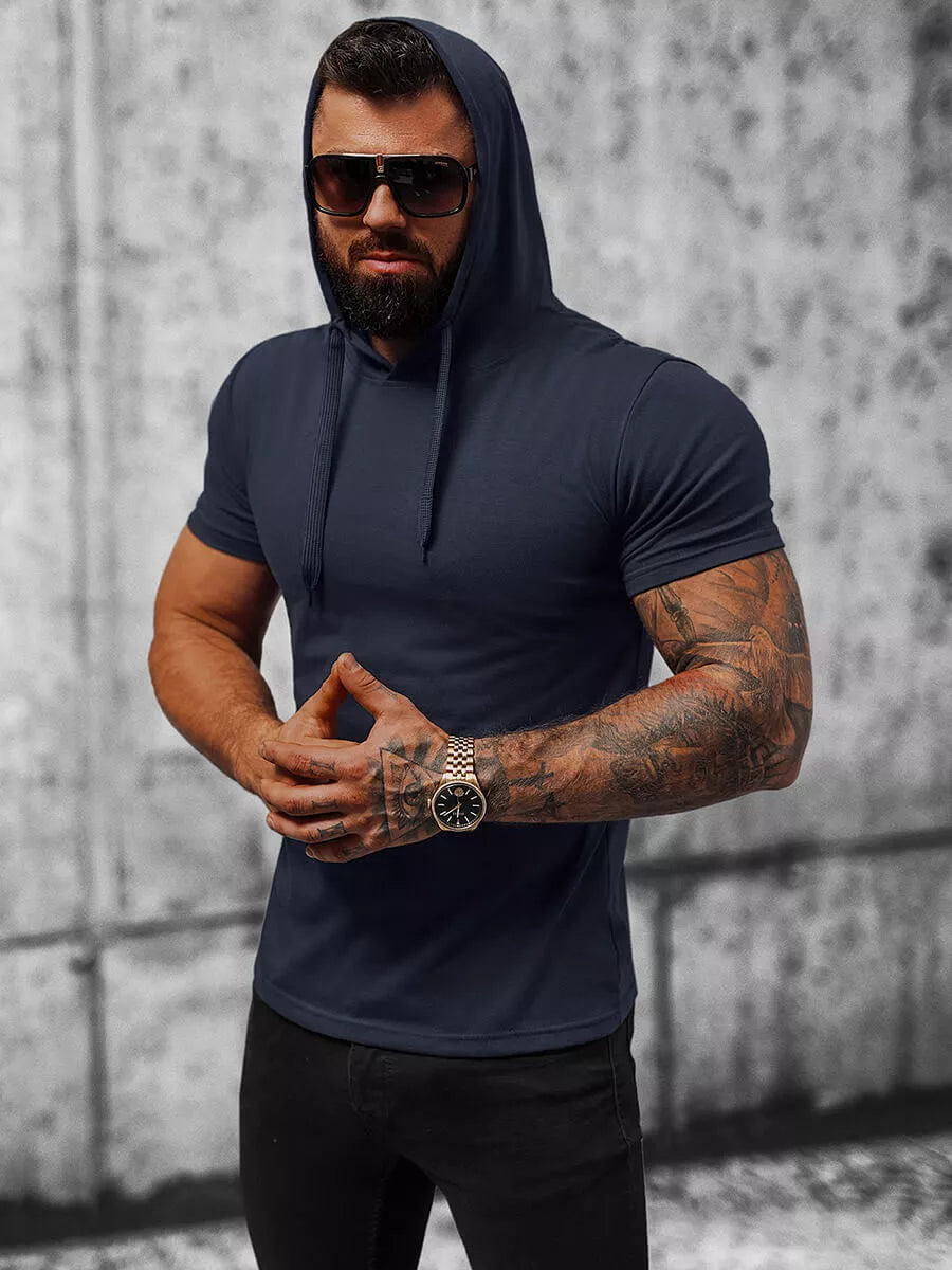 Tamsiai mėlyni vyriški marškinėliai Remer