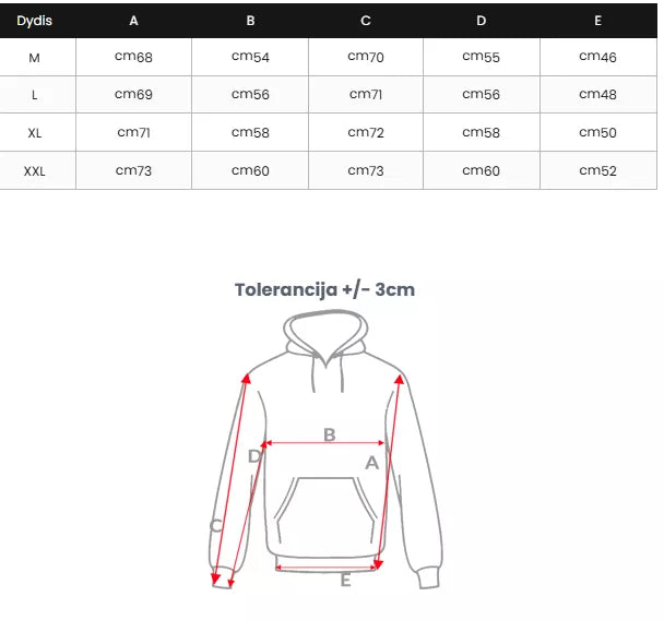 Vyriškas juodas džemperis su gobtuvu Dani