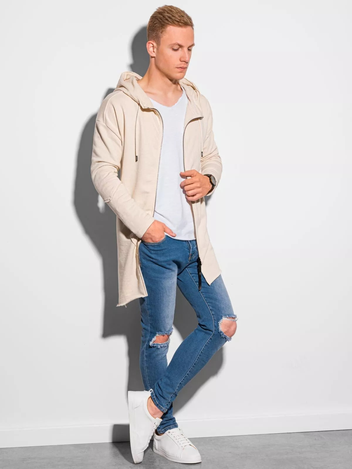 Vyriškas baltas džemperis Stivin