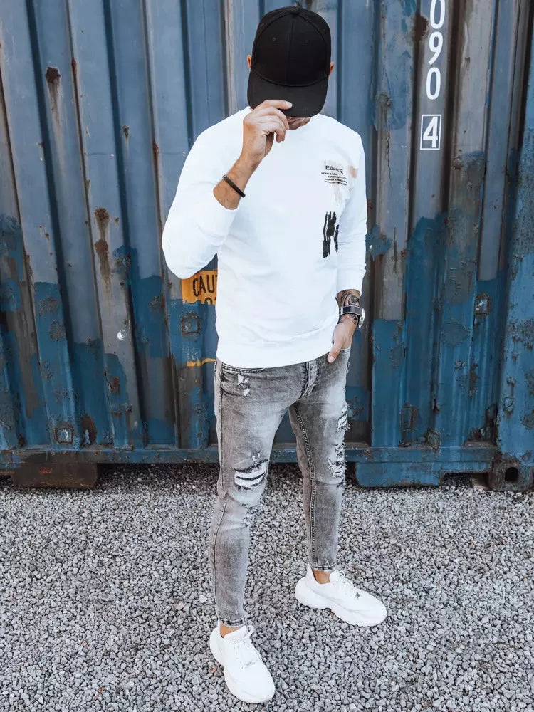 Vyriškas baltas džemperis Vate