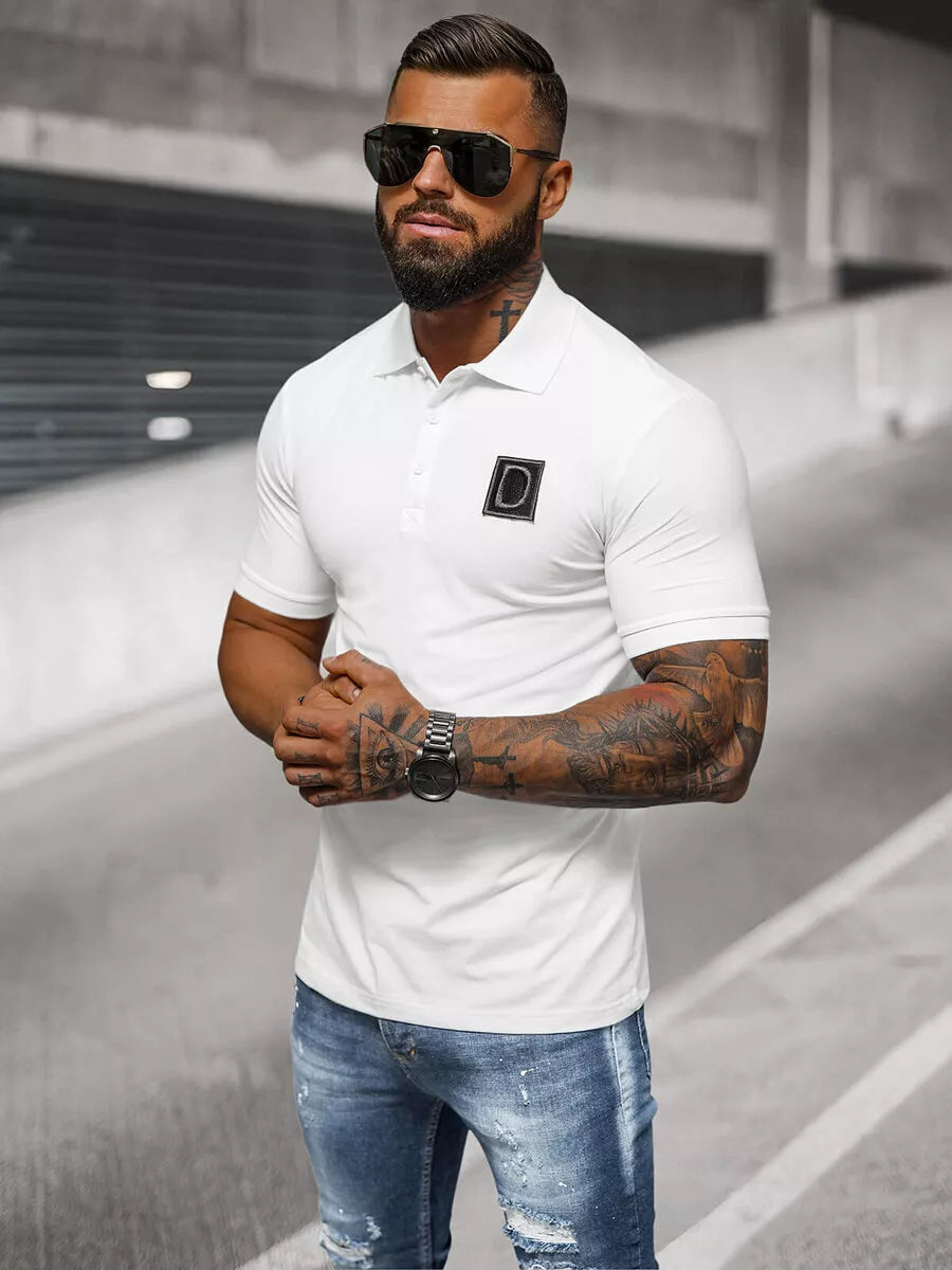 Vyriški balti polo marškinėliai Tirol