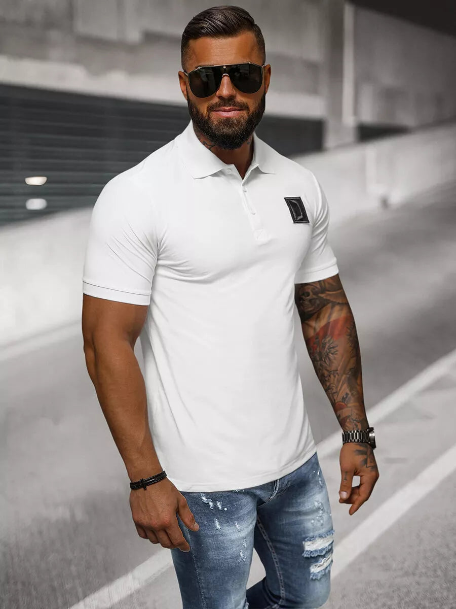 Vyriški balti polo marškinėliai Tirol