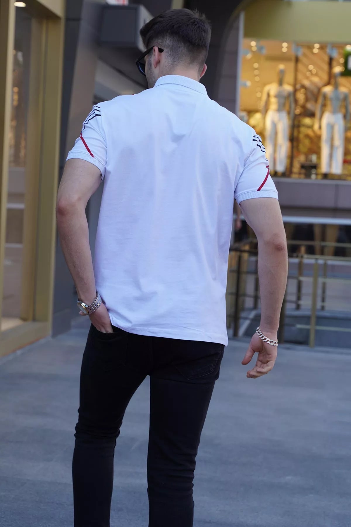 Vyriški balti polo marškinėliai Zol