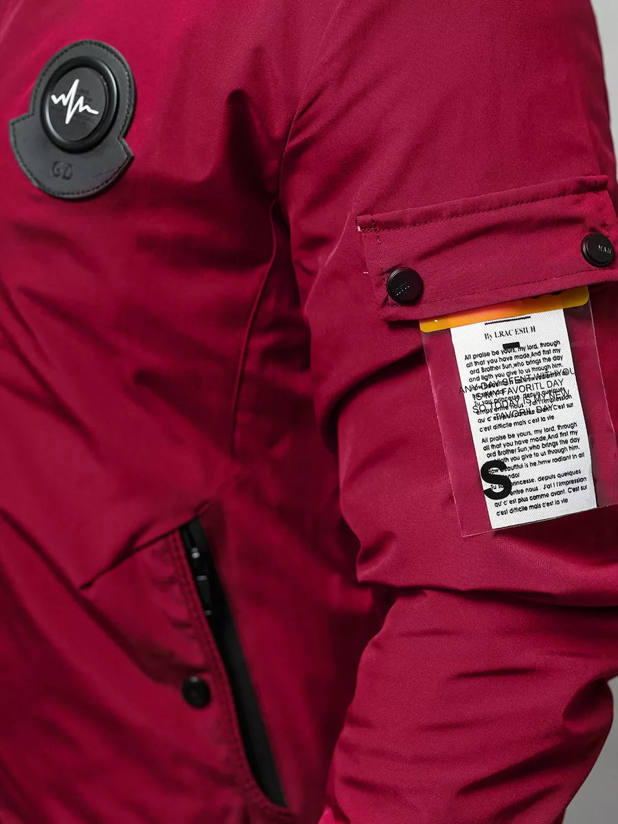 Vyriška bordo pavasarinė striukė Marko