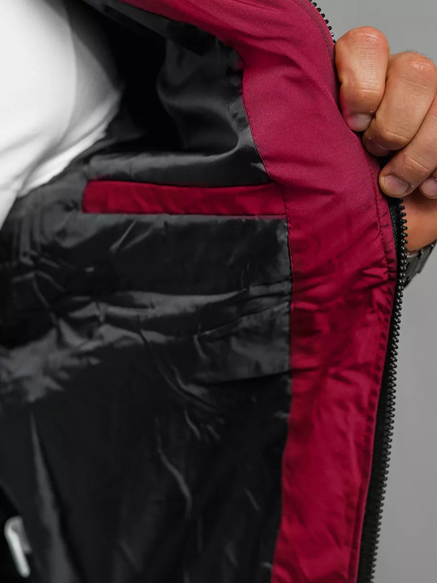 Vyriška bordo pavasarinė striukė Marko