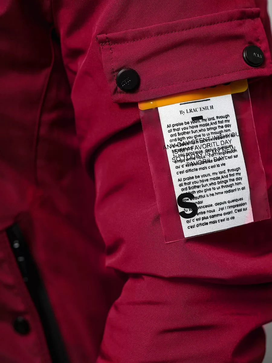 Vyriška bordo pavasarinė striukė Marko