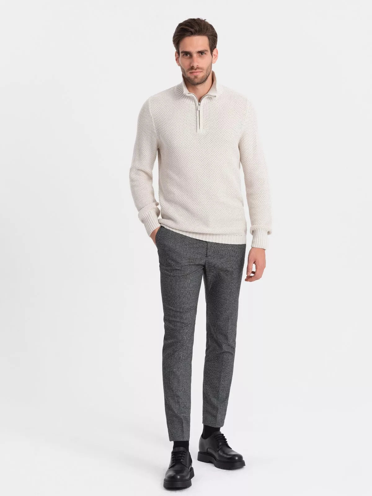 Vyriškas rusvos spalvos megztinis Felix