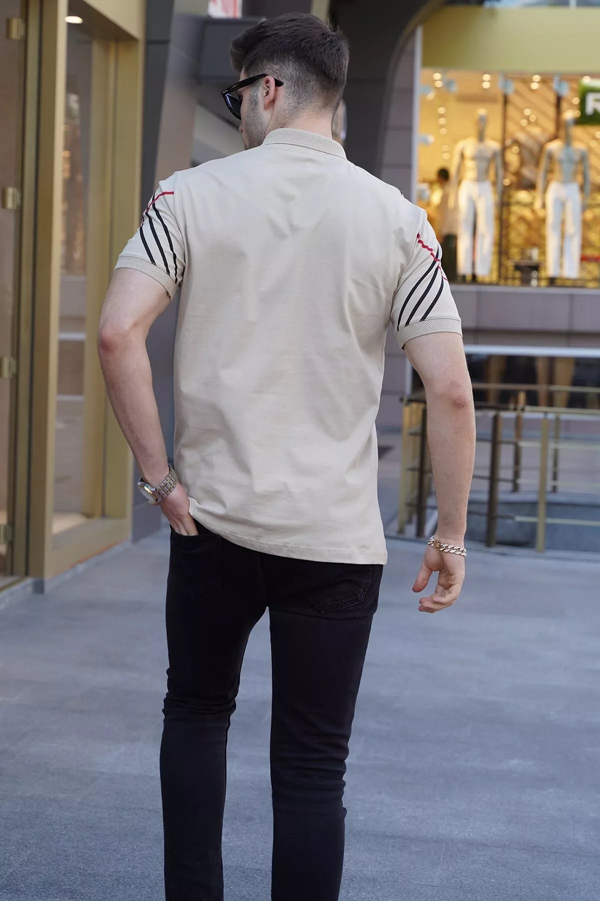 Vyriški rusvi polo marškinėliai Zol