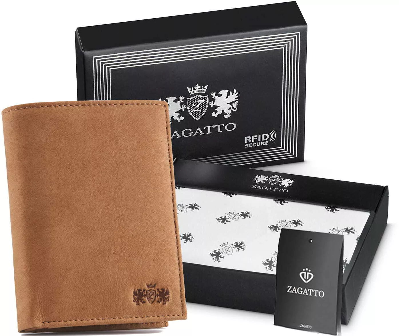 Vyriška piniginė iš natūralios odos Philip (ruda)