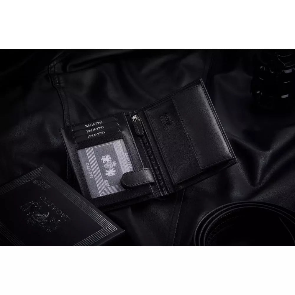 Vyriška piniginė iš natūralios odos Rodney (juoda)