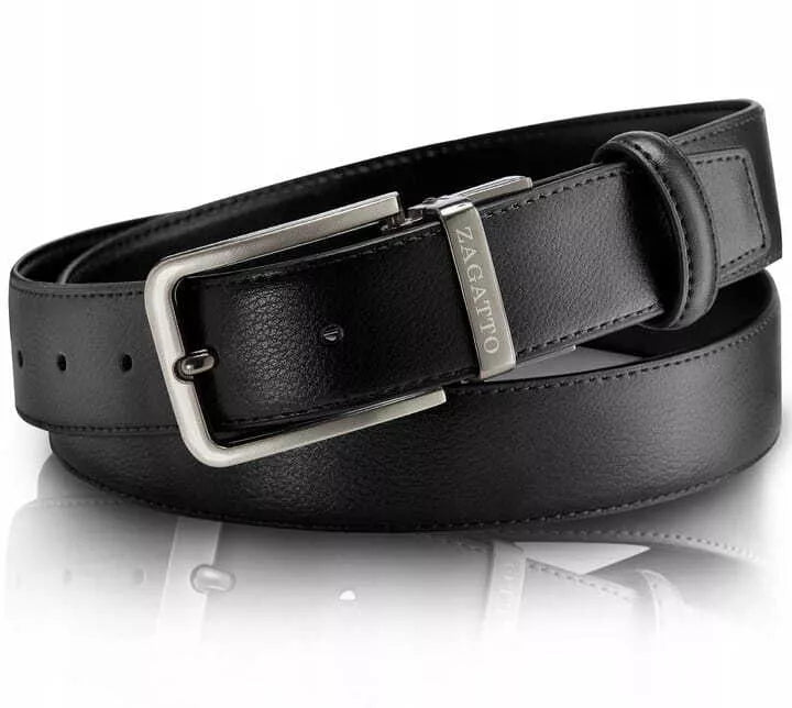 Vyriškas dvipusis odinis diržas Brandy (juodas/rudas)