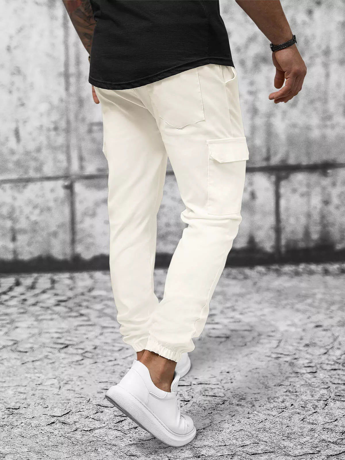 Vyriški gelsvi jogeriai Ecru