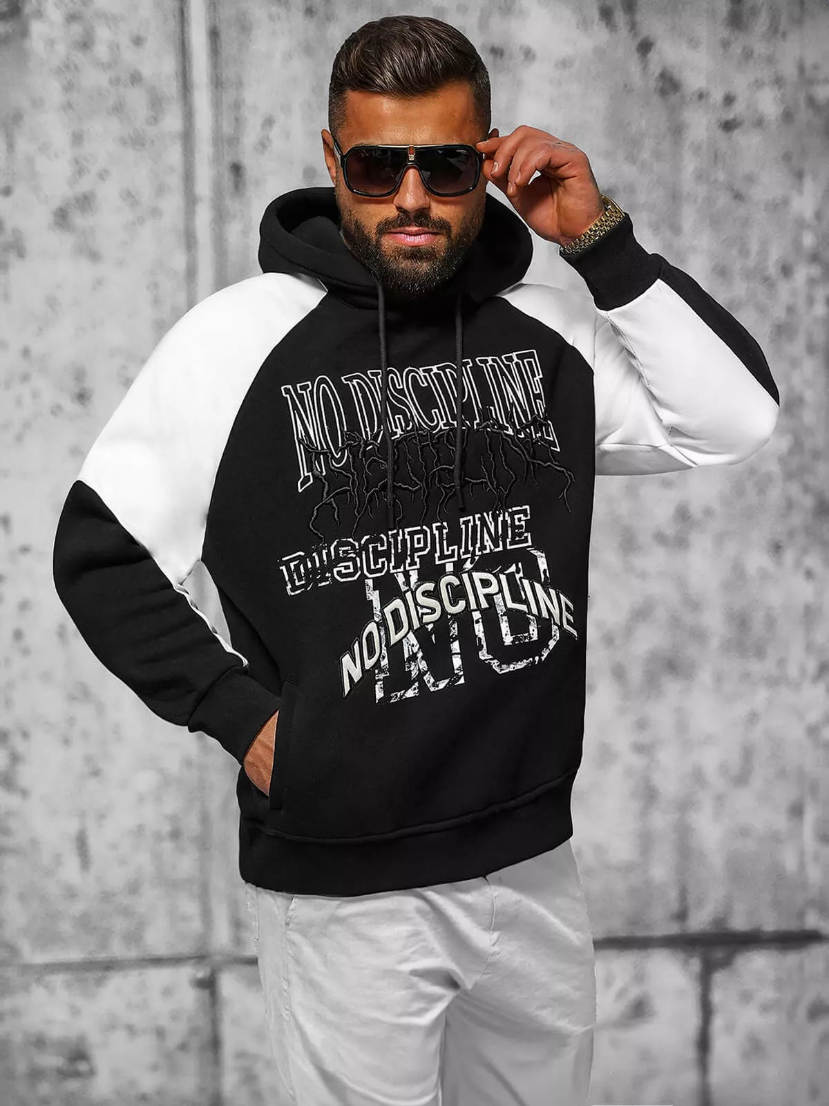 Vyriškas juodas džemperis No Discipline