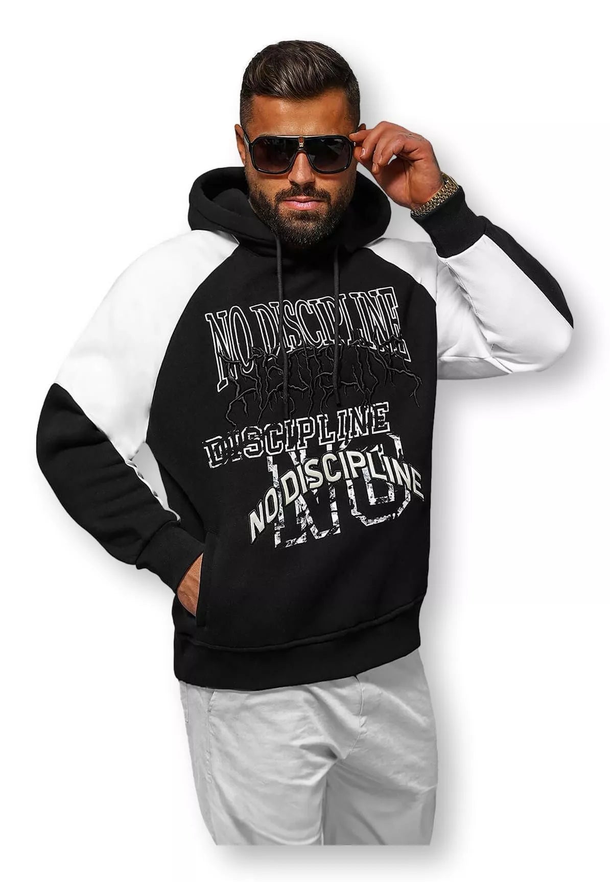 Vyriškas juodas džemperis No Discipline