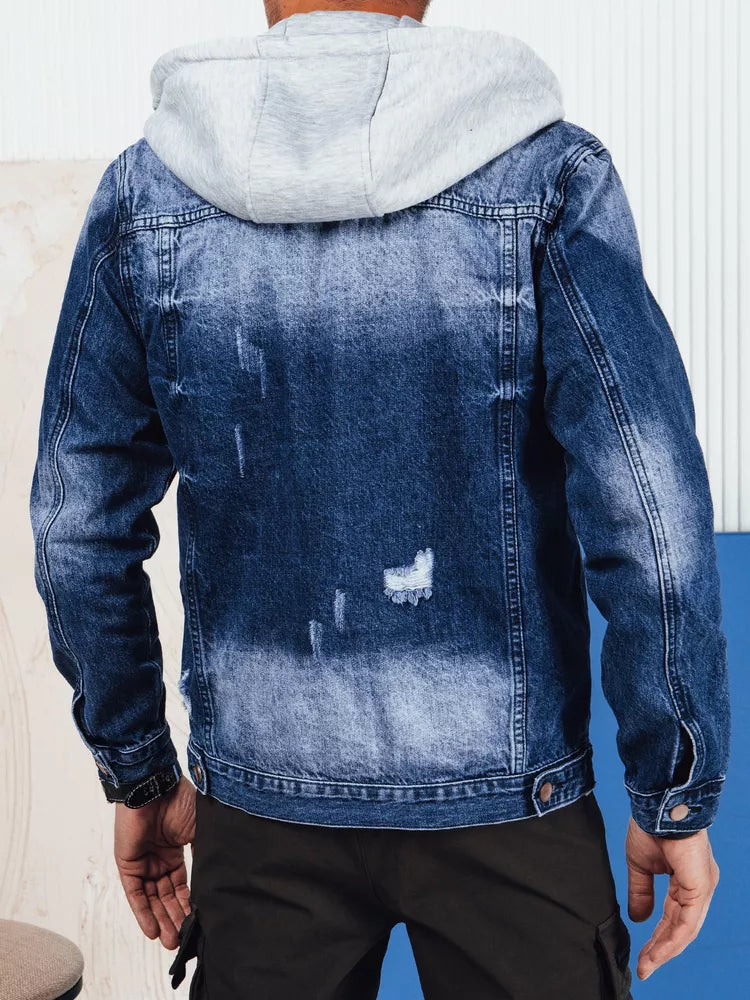 Vyriškas džinsinis mėlynas švarkas Street