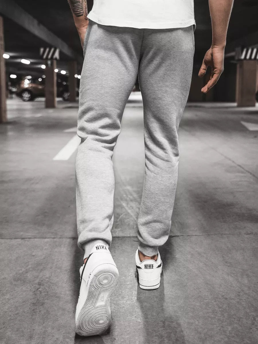 Vyriškos šviesiai pilkos laisvalaikio kelnės Sergo