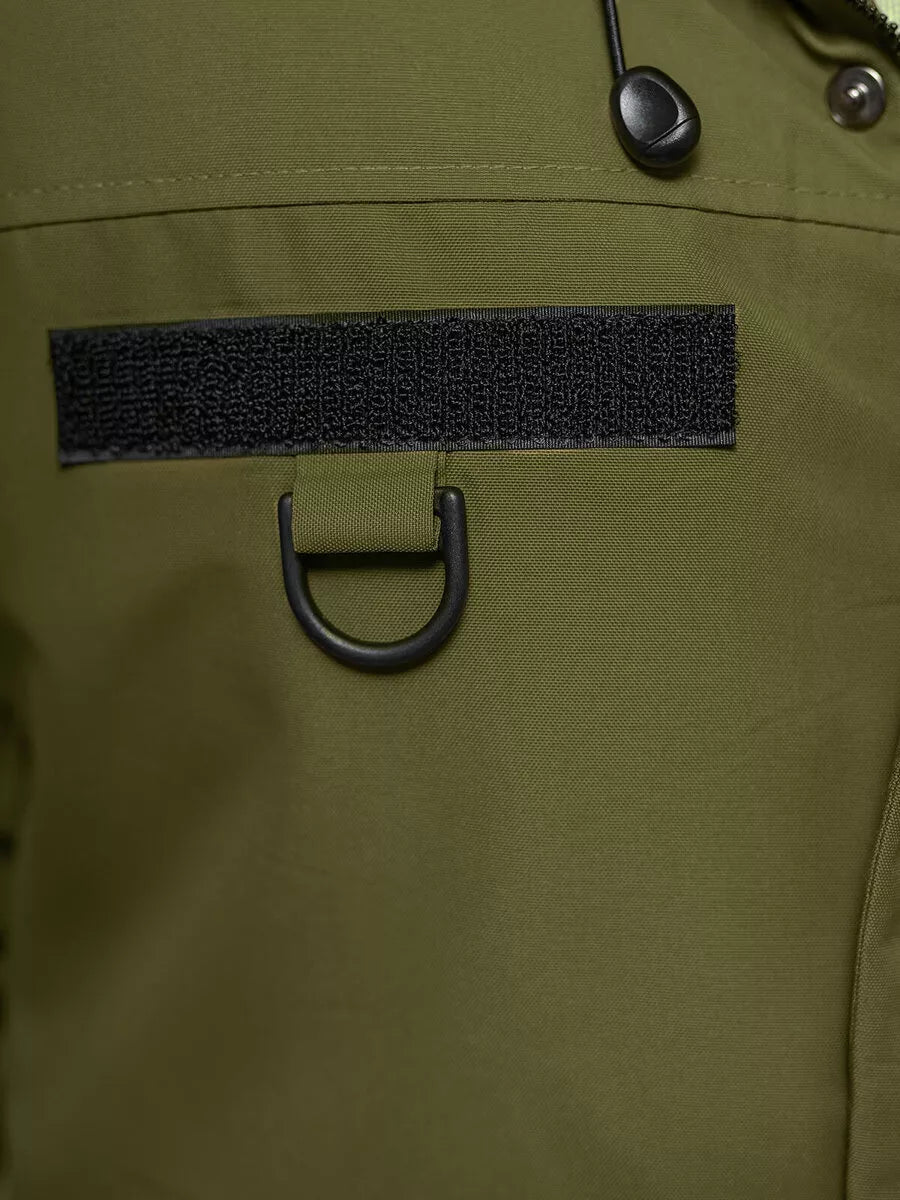 Chaki vyriška striukė su gobtuvu Žiema