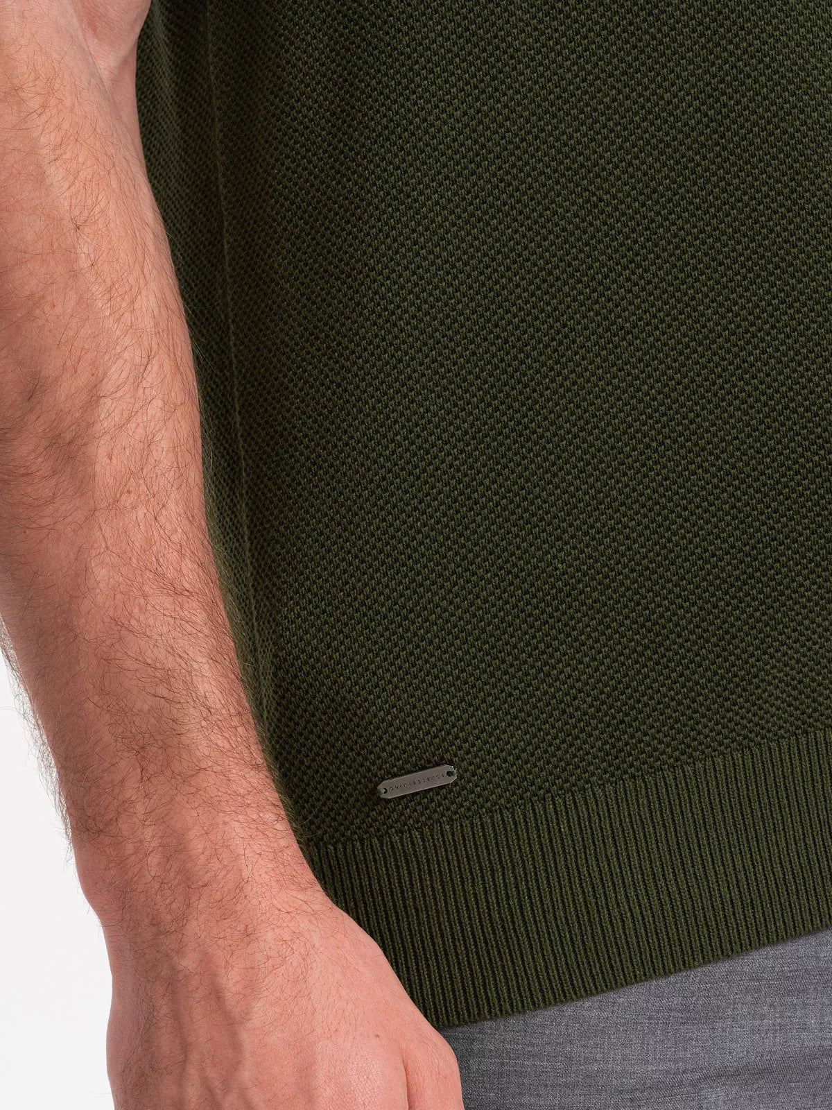 Vyriški chaki spalvos polo marškinėliai Swing