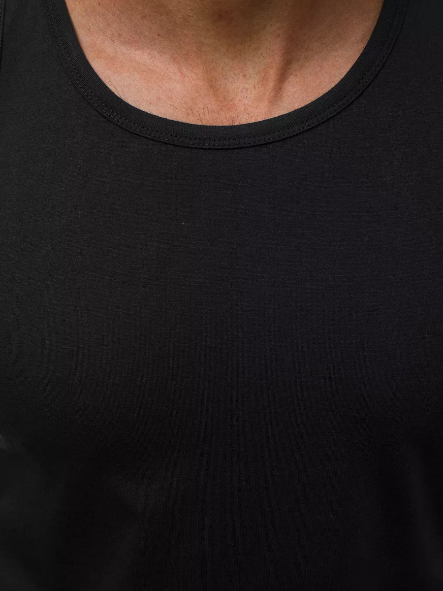 Vyriški berankoviai juodi marškinėliai Romul