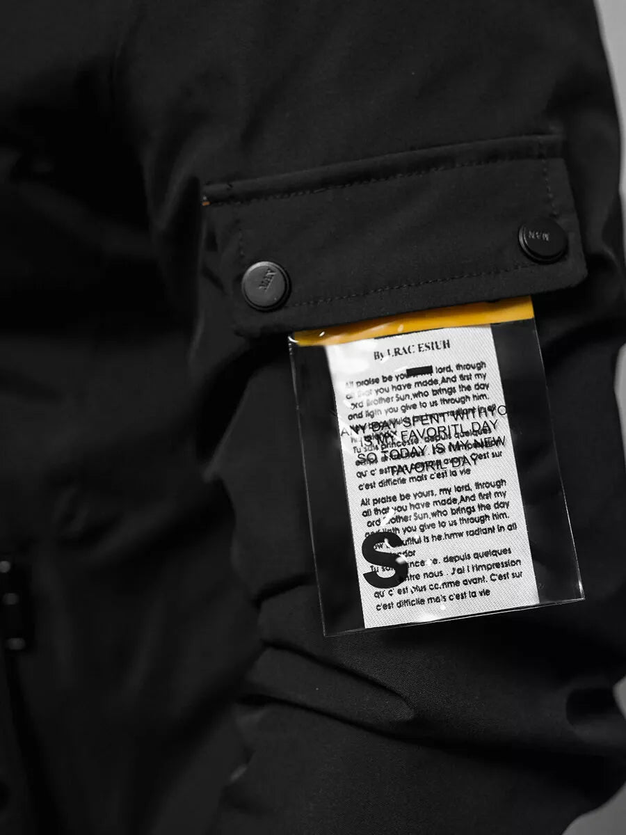 Vyriška juoda pavasarinė striukė Marko