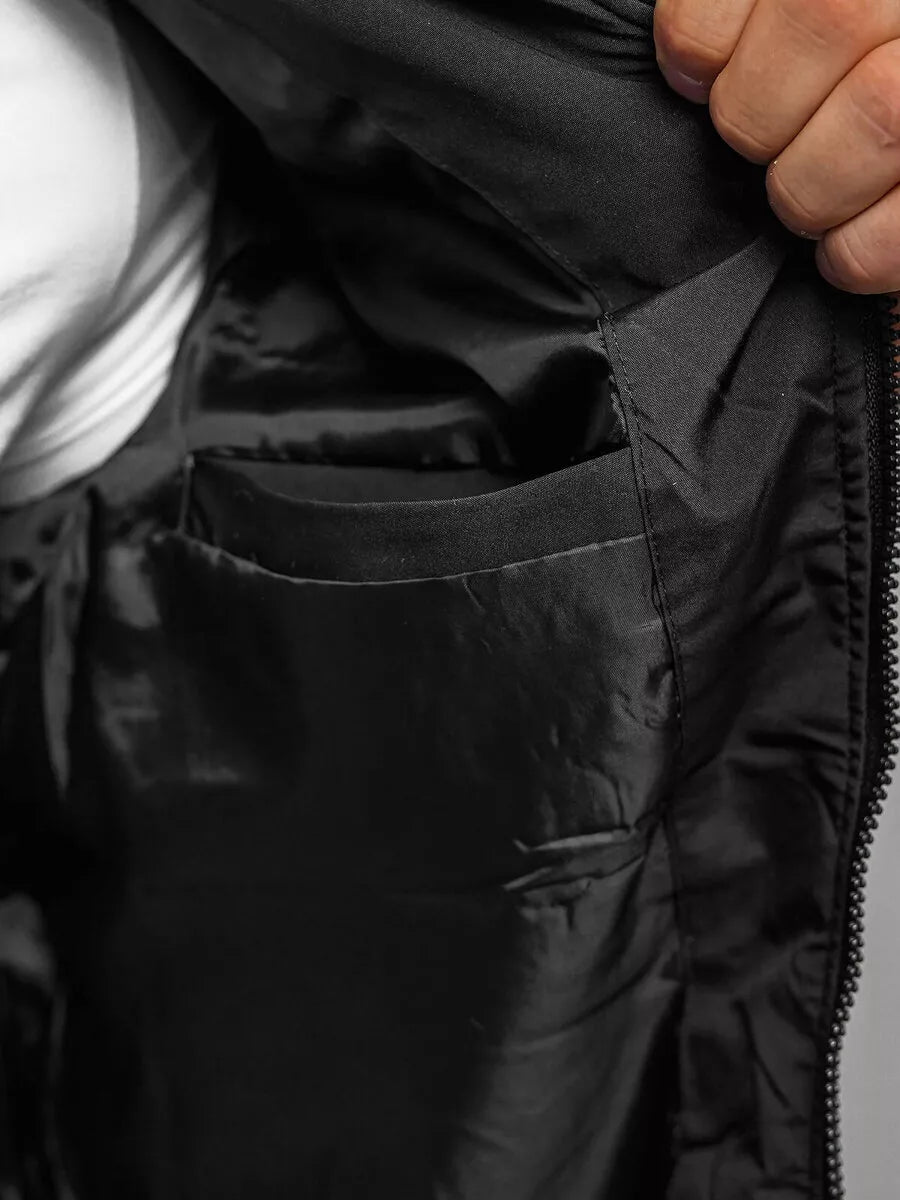 Vyriška juoda pavasarinė striukė Marko