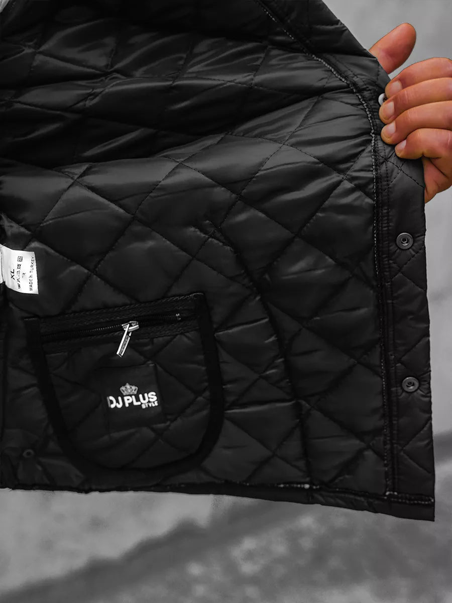 Vyriška juoda dygsniuota striukė Boris