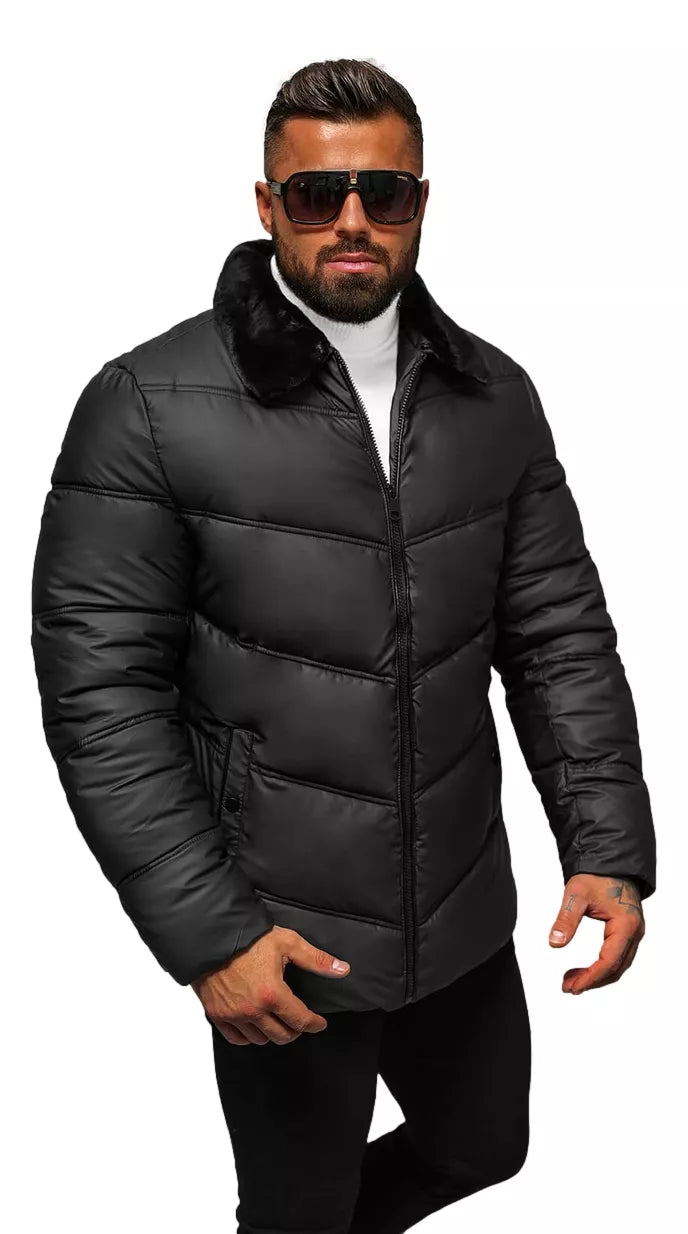 Vyriška juoda dygsniuota striukė Rodrigo